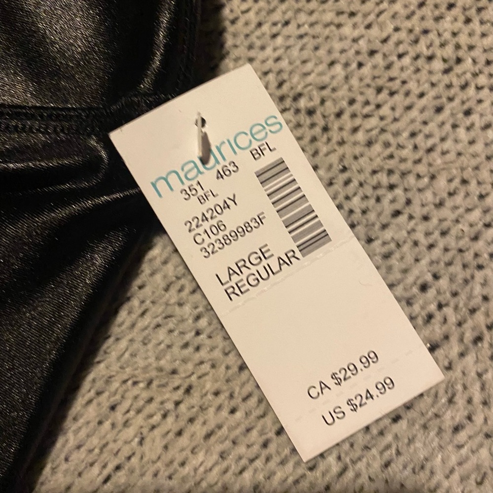 Maurices Black Faux Leather Leggings - Picture 3 of 6